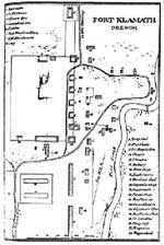 old map of Fort Klamath