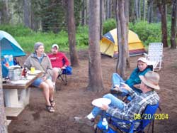 Friends at campground